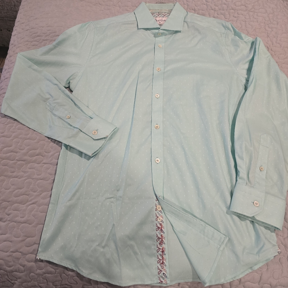 Robert Graham Long Sleeve Mint Green Dress Shirt